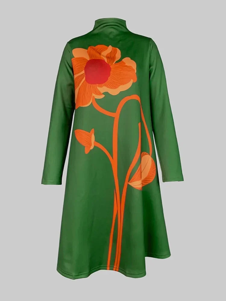 Flower Print Midi Dresses